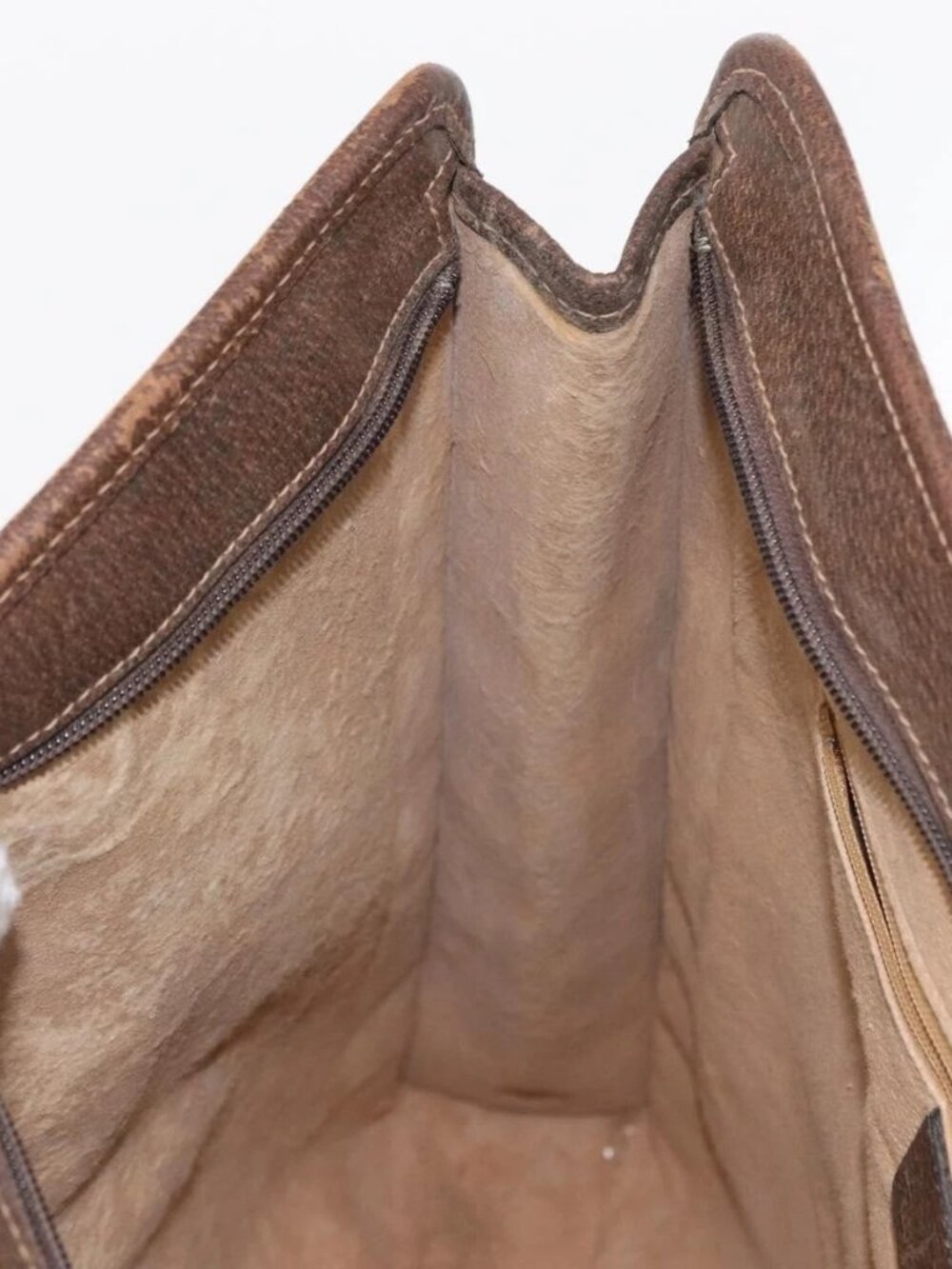 GUCCI GG Supreme Web Sherry Line Tote Bag PVC Beige Gold 010 378 Auth ep12692 - Picture 13 of 16